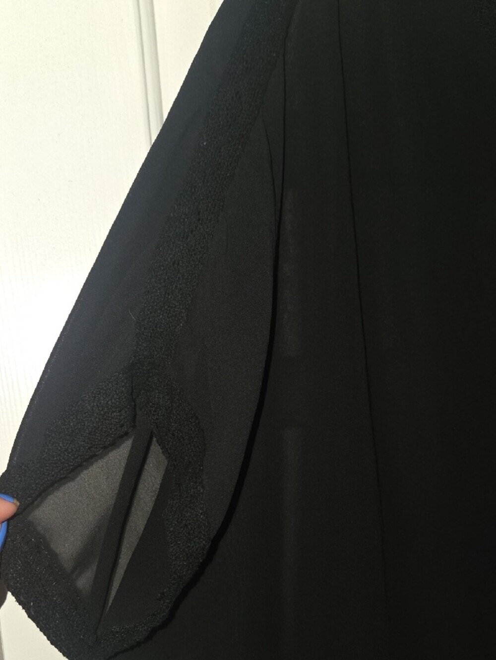 Sheer Black V-Neck Cover-Up - Picture 2 of 5